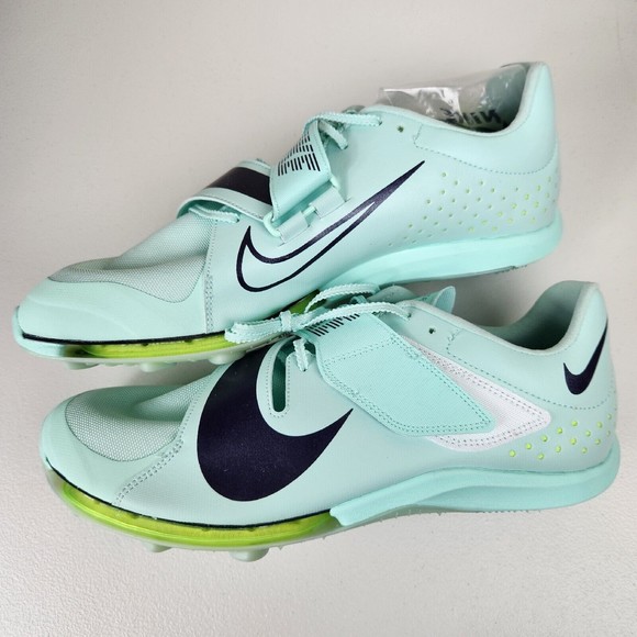 Nike Air Zoom LJ Elite Mint Foam Volt DR9924-300 Track Spikes Men’s Size 12 - Picture 4 of 12